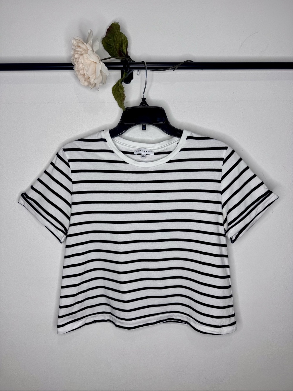 Community (Aritzia) Striped Cropped Tee